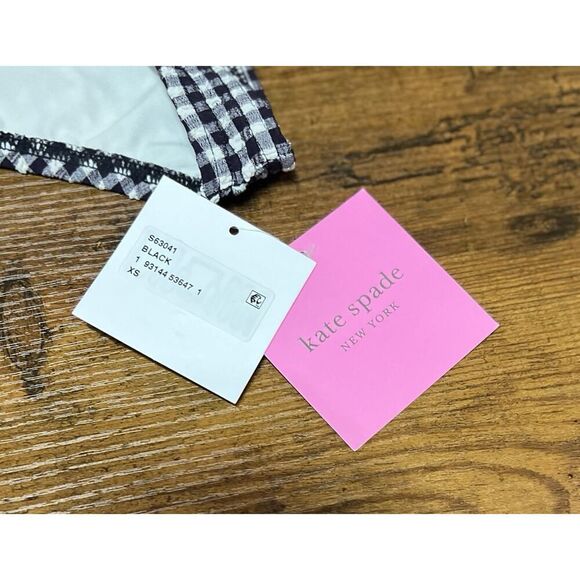 Kate Spade New York Women's Classic Check-Print Bikini Bottoms, Size XS. NWT! - Picture 9 of 10
